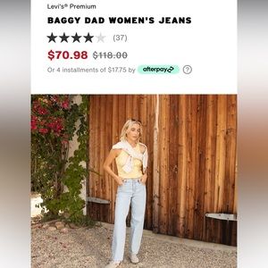 Levi’s Women’s Baggy Dad Jeans 25